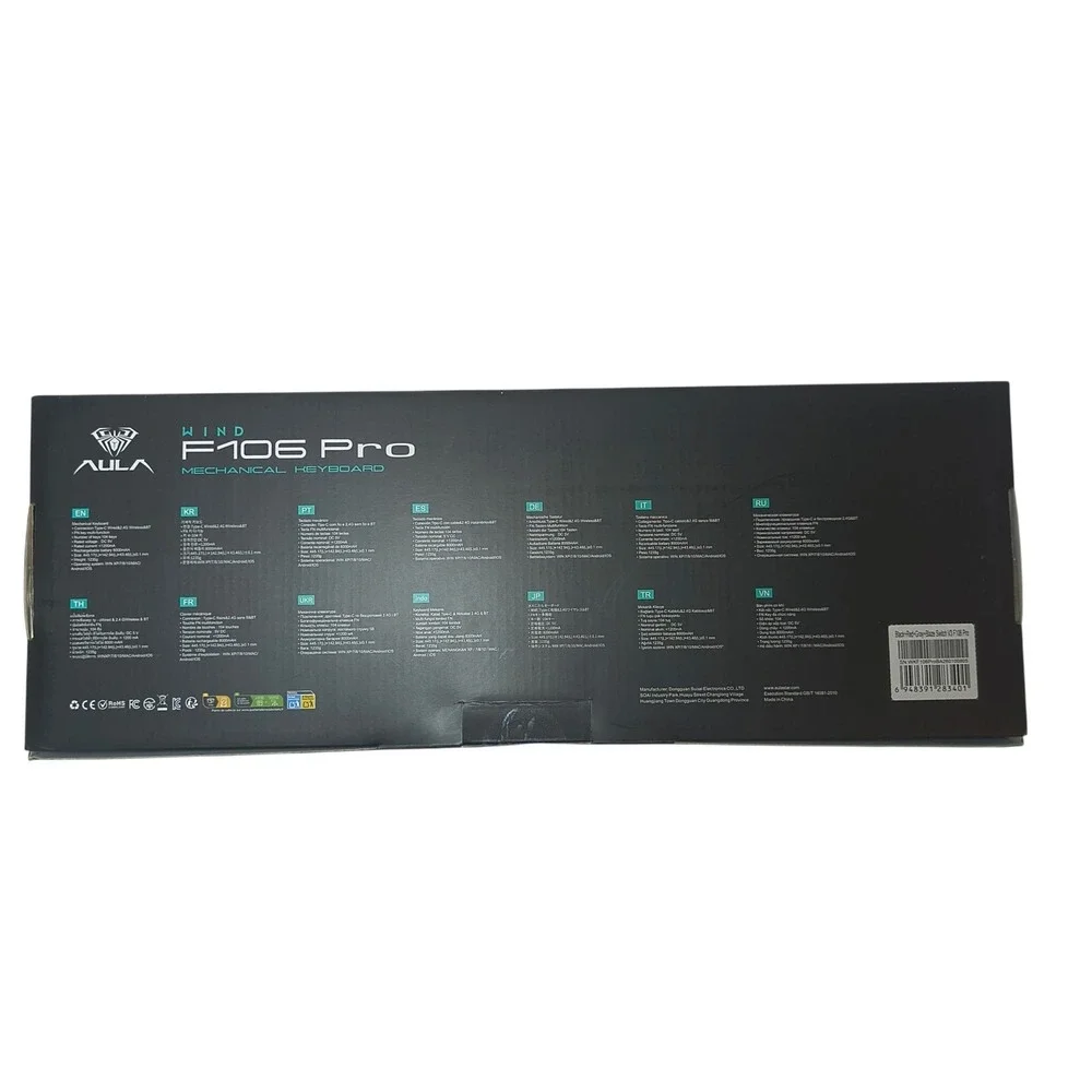 AULA F106 Pro Wireless Bluetooth Mechanical Keyboard RGB Hot Swap NEW